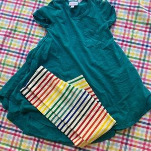 Lularoe dress and primary leggings